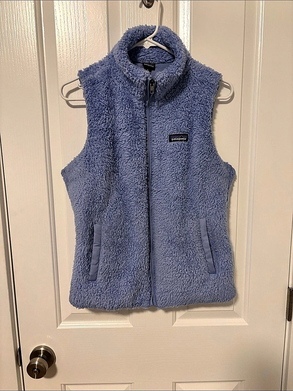 Patagonia Women’s Pile Fleece Vest. Color: Periwinkle. Size: Medium